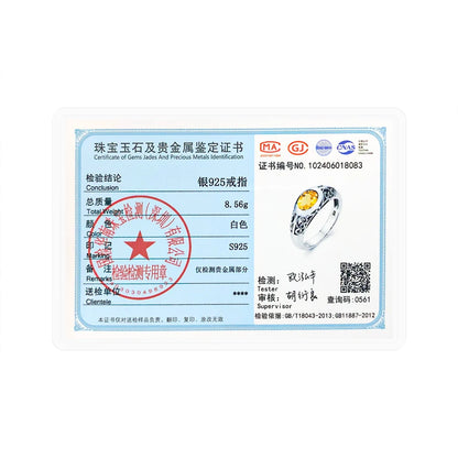 Retro Real 925 Sterling Silver Peridot Rings For Women 6*8mm Oval Gemstones Wedding Enagement Famous Brand Jewelry