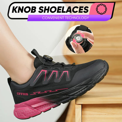 New women's anti-puncture anti-smash breathable fashion safety protection shoes - AMULET RING STORE