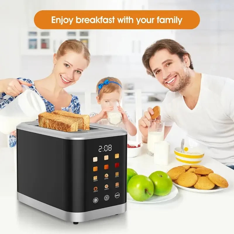 Beinilai Smart Digital Bread Toaster with Touch Screen LCD Display 6 Bread Types 6 Shade Settings, 1.5" Wide Slot bread maker - AMULET RING STORE