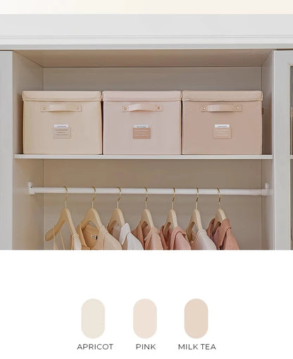 Fabric Foldable Storage Box With Lid Organizer For Clothes Large Capacity Quilt Blanket Toy Storage Closet Wardrobe Organizer - AMULET RING STORE