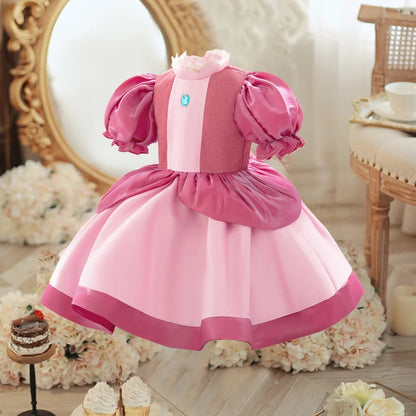 Princess Dress For Toddler Little Girl Luxurious Bow Gown Kids Birthday Party Clothes Halloween Carnival Children Princess Dress