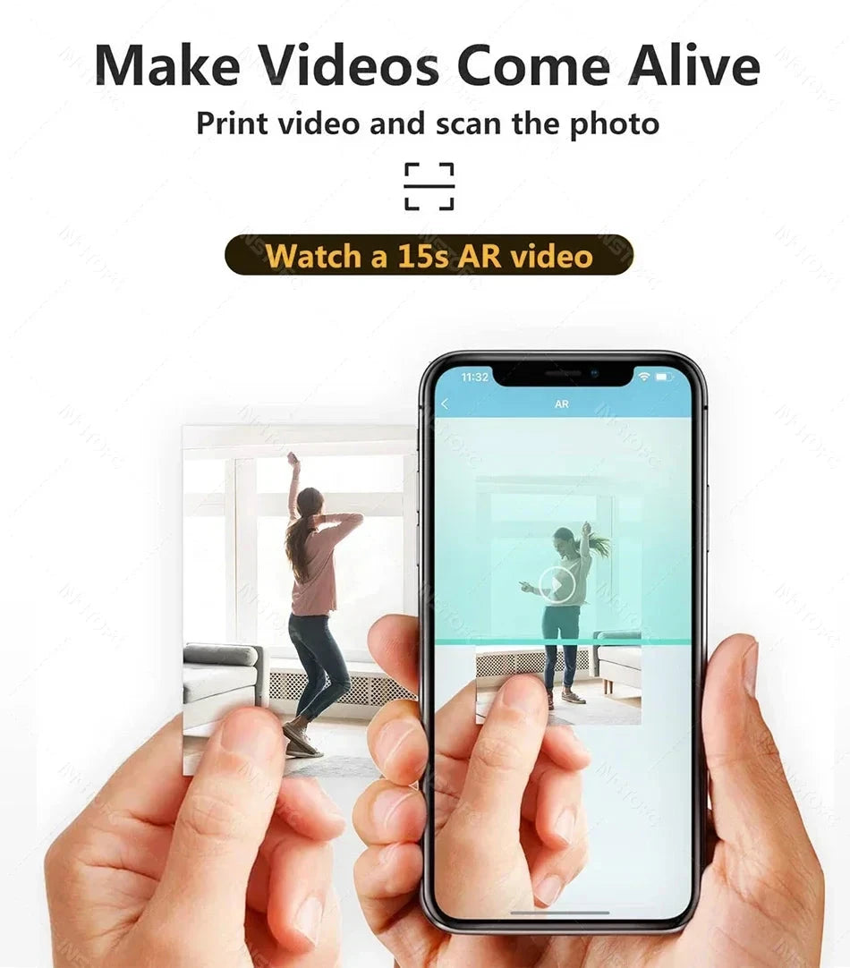 New! MT53 Color Photo Wifi Printer Portable Mobile Phone Mini Bluetooth Handheld Pocket Printing Machine 2x3 inch Sticky-Backed