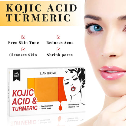 5PCS Kojic Acid Skin Care Set Kojic Acid Soap Moisturizing Facial Cream Body Lotion Face Cleanser Skin Care Products - AMULET RING STORE