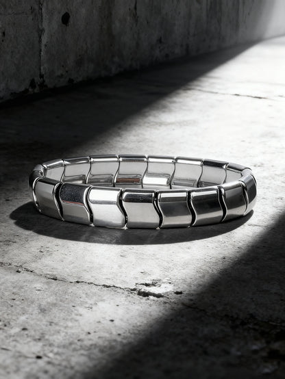 Hematite & Red Tiger's Eye Bracelet Men Natural Stone Cylinder Bead for Energy Protection Reiki Charm Courage Jewelry Women Gift