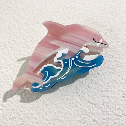 Creative Funny Acetate Tortoise Sturgeon Fish Shark Hairpin Oversize Marine Animal Barrettes Thick Hair Clip Claw Accessories - AMULET RING STORE