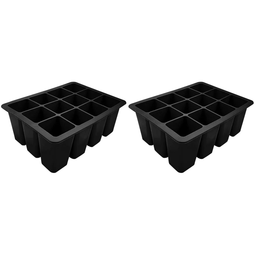 3-1pcs 12 Holes Seedling Starter Trays Silicone Seed Starter Tray Seed Propagation Pot for Gardening Hydroponics Growing System - AMULET RING STORE