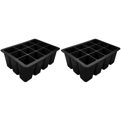 3-1pcs 12 Holes Seedling Starter Trays Silicone Seed Starter Tray Seed Propagation Pot for Gardening Hydroponics Growing System - AMULET RING STORE