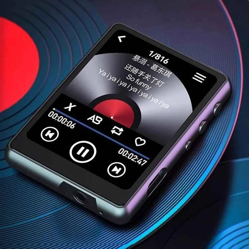 MP3 MP4 Player HiFi MP4 Walkman with Speaker Bluetooth-Compatible Portable MP3 Player Support FM Radio Recording E-Book