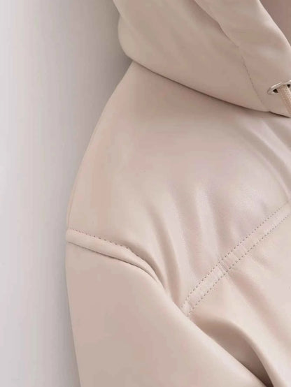 Winter Women's Cold Coat Winter Jackets For Women 2023 Warm Leather PU Parkas Winter Coat Promotion Female Outerwear