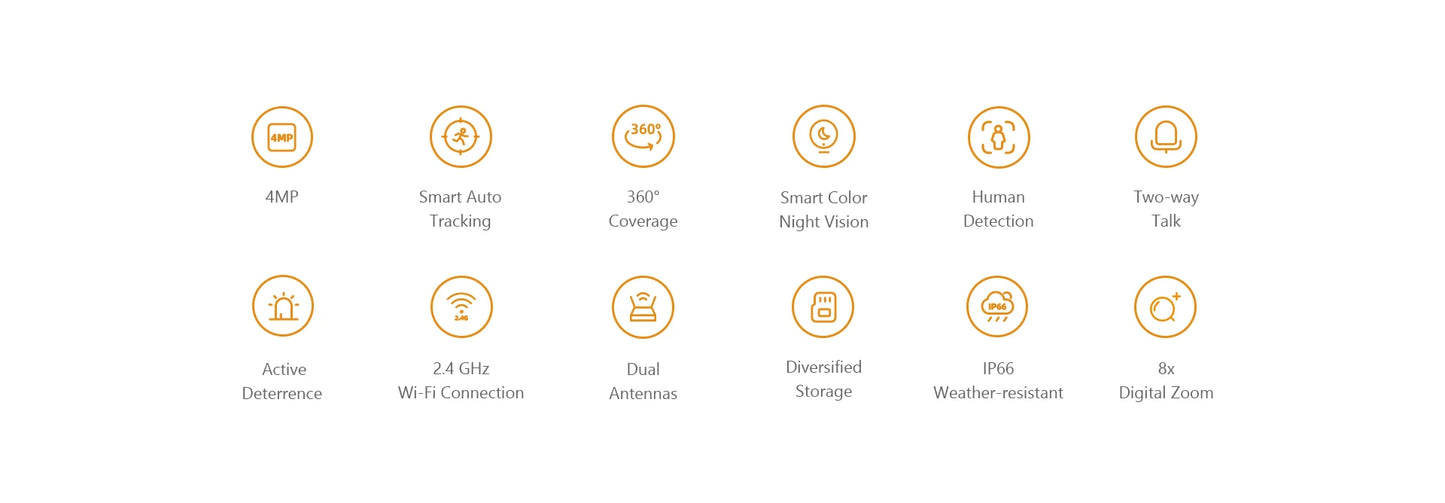 IMOU 2PCS Outdoor IP66 Cruiser SE+ 4MP Set Wi-Fi Camera Security Smart Color Night Vision 360° Coverage Smart Auto Tracking - AMULET RING STORE