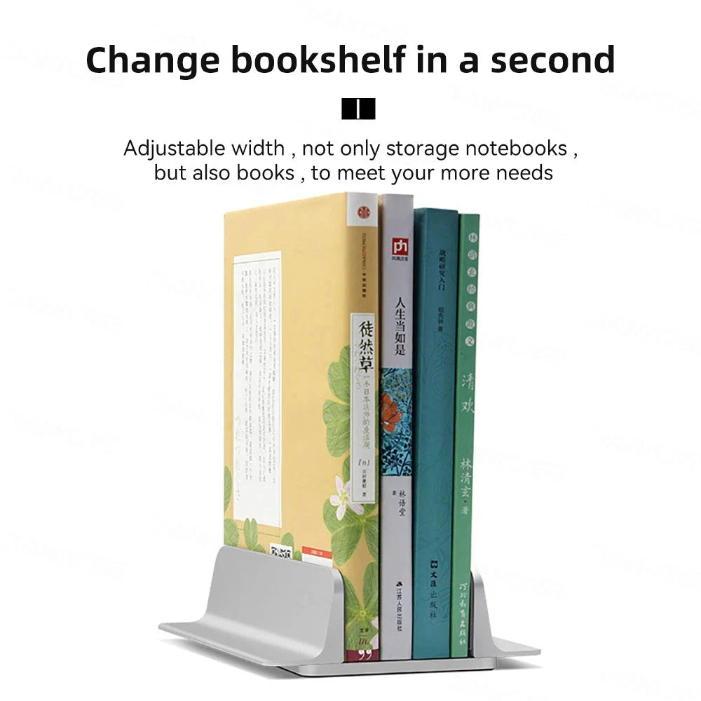 Vertical Laptop Stand Holder Foldable Aluminum Notebook Stand Laptop Tablet Stand Support For Macbook Air Pro PC 13-17 inch - AMULET RING STORE