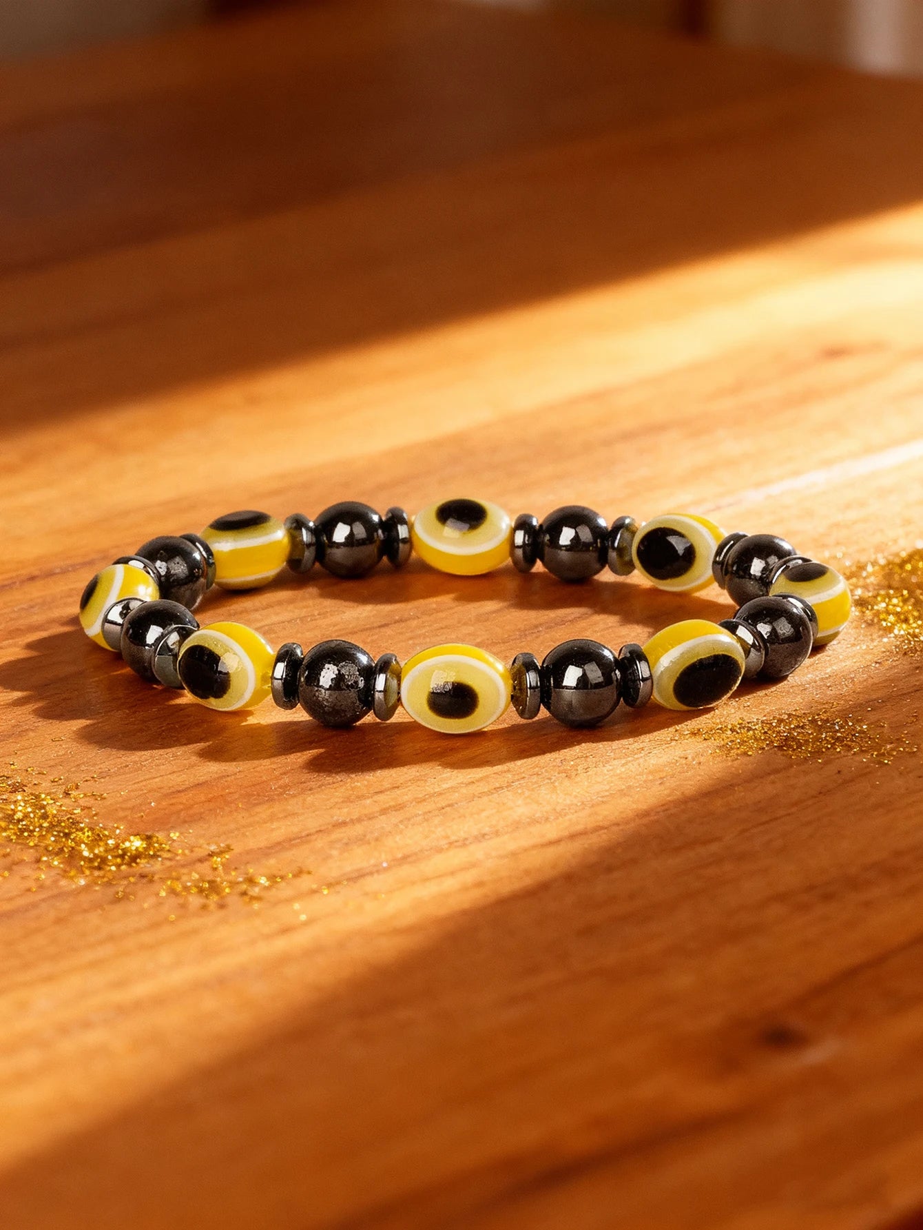 Hematite & Red Tiger's Eye Bracelet Men Natural Stone Cylinder Bead for Energy Protection Reiki Charm Courage Jewelry Women Gift