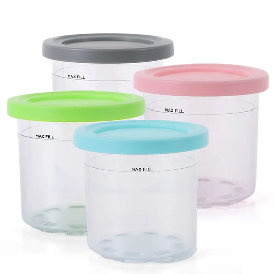 2/4pcs Ice Cream Pints Cup Ice Cream Containers With Lids For Ninja Creami Pints For Nc301 Nc300 Nc299amz Series Ice Cream Maker - AMULET RING STORE
