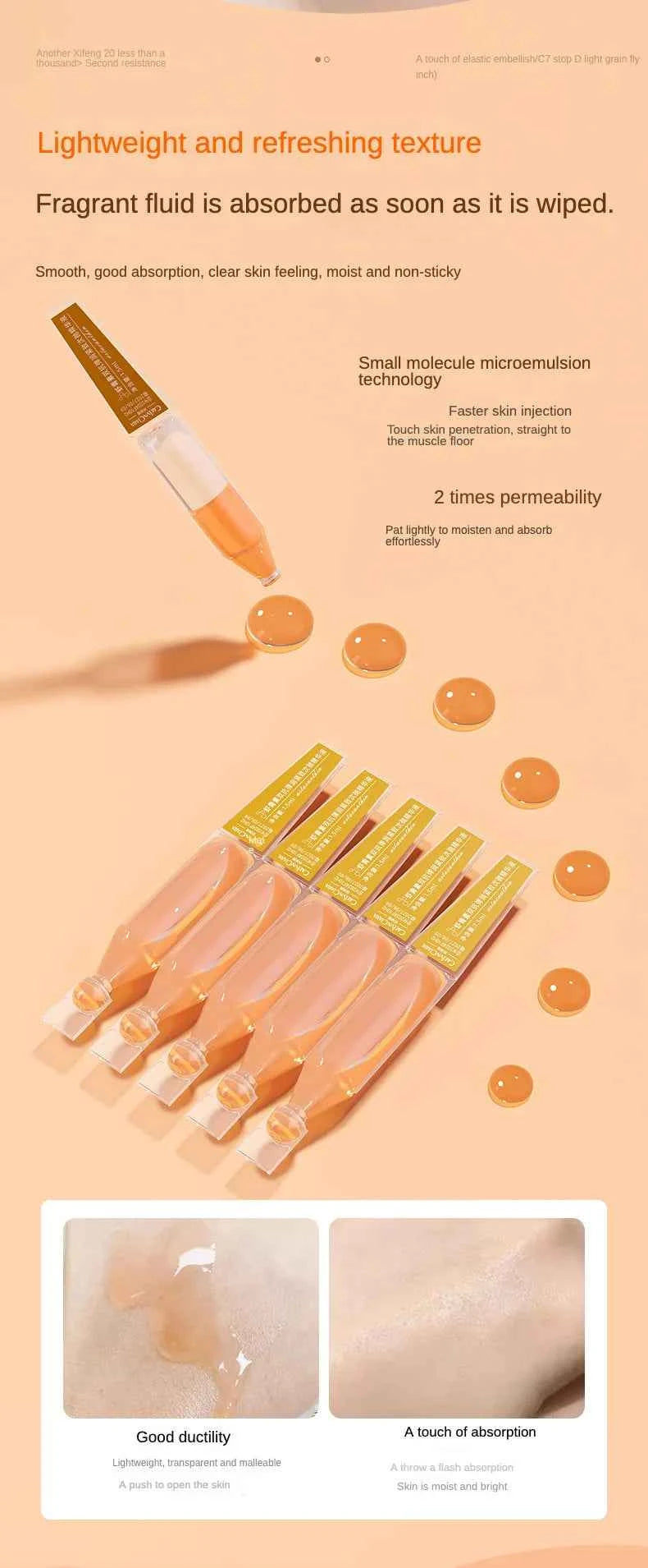 Astaxanthin Ampoule Anti Aging Face Serum Anti-aging Wrinkles Skin Brighten Whitening Hydrating Face Care Essence 30pcs/set