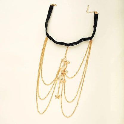 Bohemia Multi Layer Butterfly Tassel Leg Chain for Women Fashion Sexy Metal Bodychain Beach Thigh Leg Chain Jewelry Accessories - AMULET RING STORE