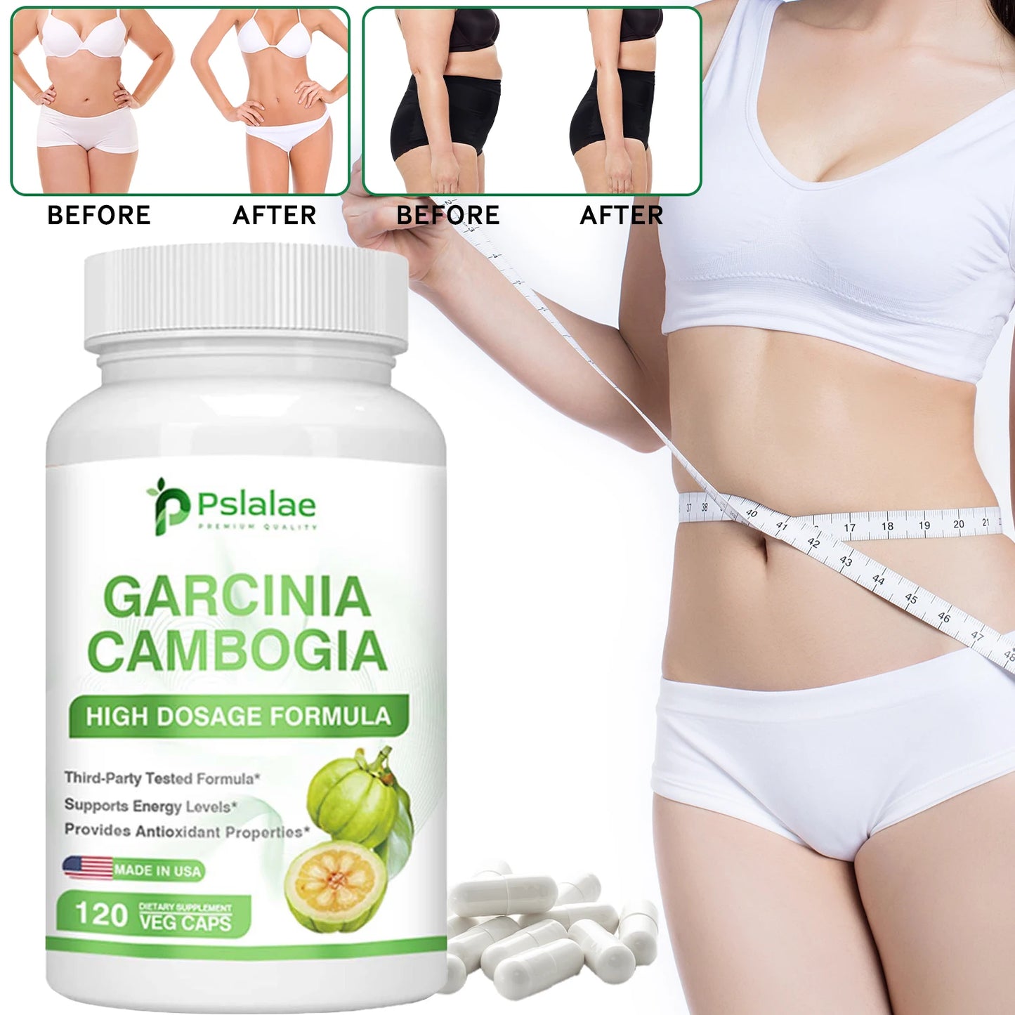 Garcinia Cambogia - Metabolism Boosting, Weight Management, Detoxification, Fat Burning - 120 Capsules
