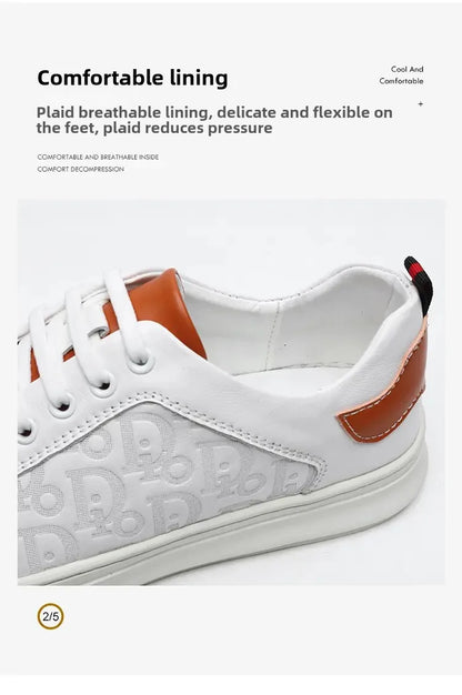 Leisure Shoes 2025 New Wear-resistant Fashion Shoes Anti-slip Anti-odor Leather Sports Thick Soles All Match Street Men's Shoes - AMULET RING STORE