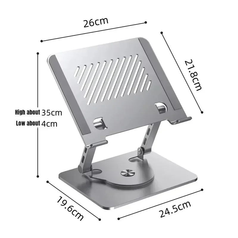Aluminum 360° Rotation Portable Desktop Foldable Laptop Tablet Holder Bracket For iPad Macbook RedmiBook Galaxy Tab Book Laptop* - AMULET RING STORE