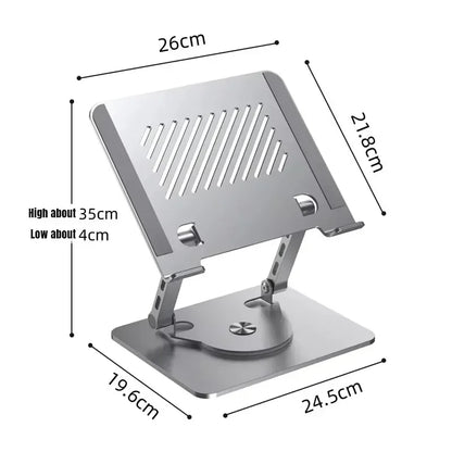 Aluminum 360° Rotation Portable Desktop Foldable Laptop Tablet Holder Bracket For iPad Macbook RedmiBook Galaxy Tab Book Laptop* - AMULET RING STORE