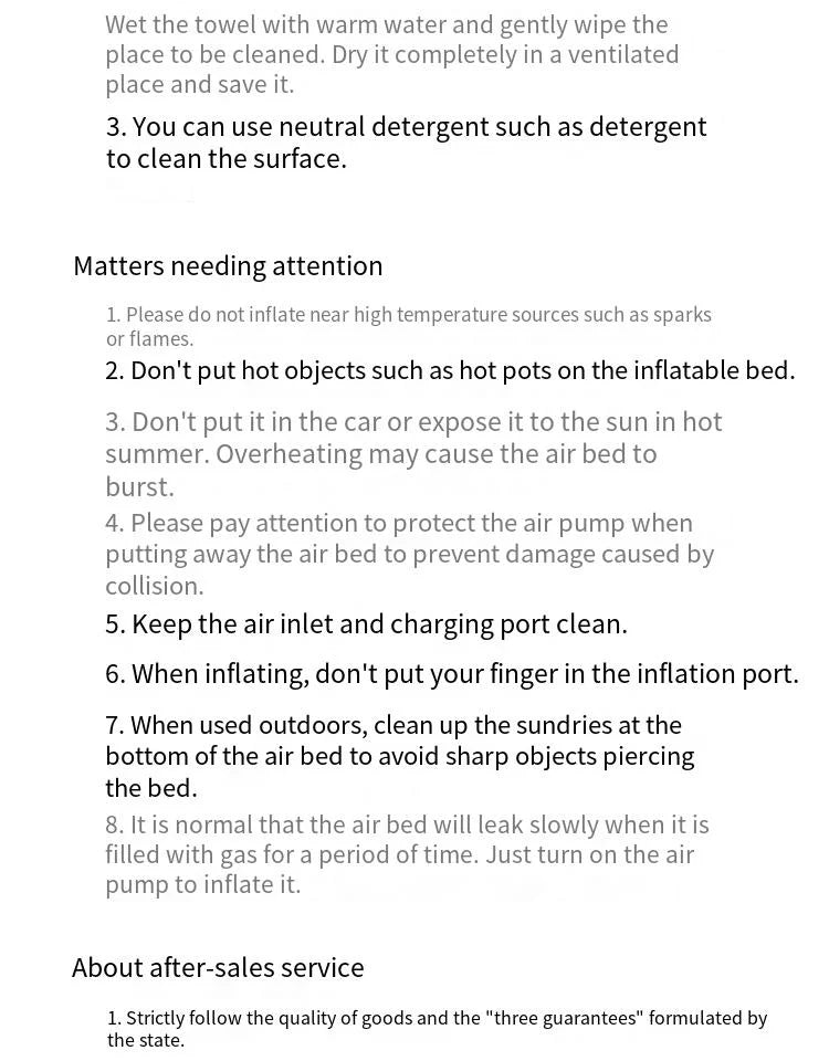 CS1 GS1 2025 New Automatic inflatable Bed