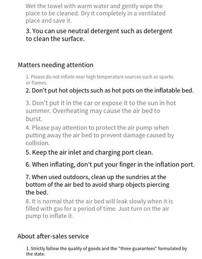 CS1 GS1 2025 New Automatic inflatable Bed