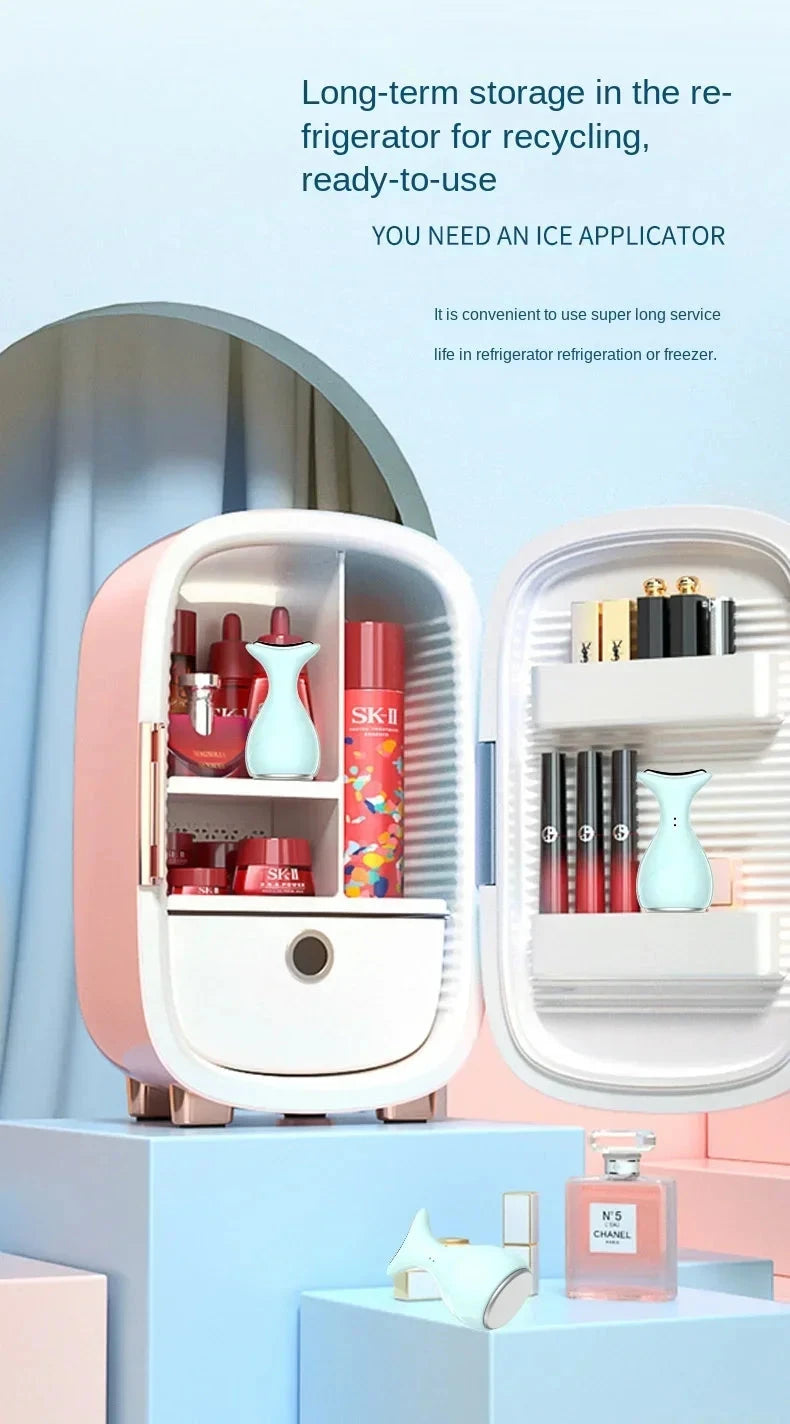 Face Skin Ice Roller Cooler Skin Lifting Face Cooling Massager Ice Compress Calm Skin Ice Cooler Eye Pouch Cooler Edema Remover