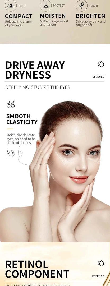 Snail Face Cream + Retinol Eye Massage Roller Serum 2pcs Moisturizing Eye Bag Face Cream Korean Skin Care Products