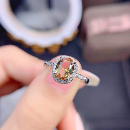 YULEM Oval 7x9mm Alexandrite Change Color Ring Real Solid 925 Sterling Silver Women Engagement Rings For Gift