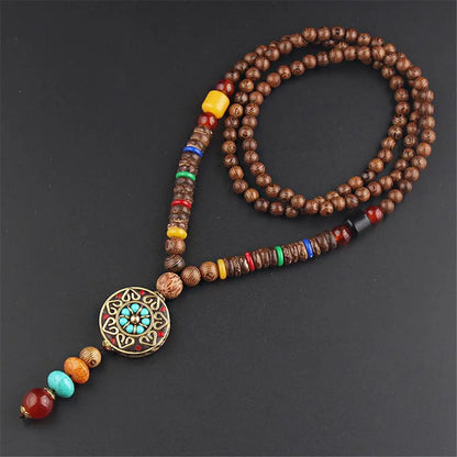 Fashion Long Sweater Pendant Chain Wooden Beaded Tassel Boho Bohemian Necklace Jewelry Nepal Wood Beads Pendant Necklace