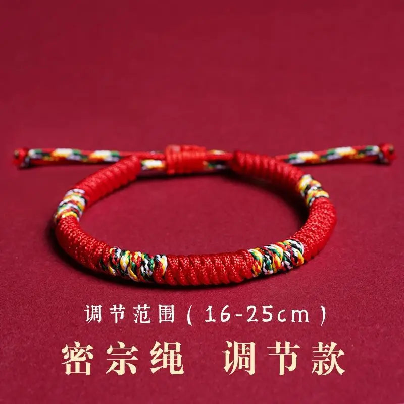 2026 Horse Year Broken Tai Sui Hand-woven Red Rope 18cm Bracelet Amulet Tantric Ping An Knot Handstring Brings Good Luck Gift