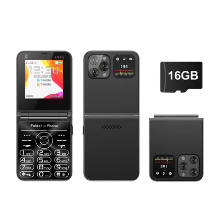 SERVO A70 Pro 3G Network Foldable Phone Speed Dial Call Recording FM Radio Flashlight Key 2.6" Screen Flip Phones 2 SIM Standby