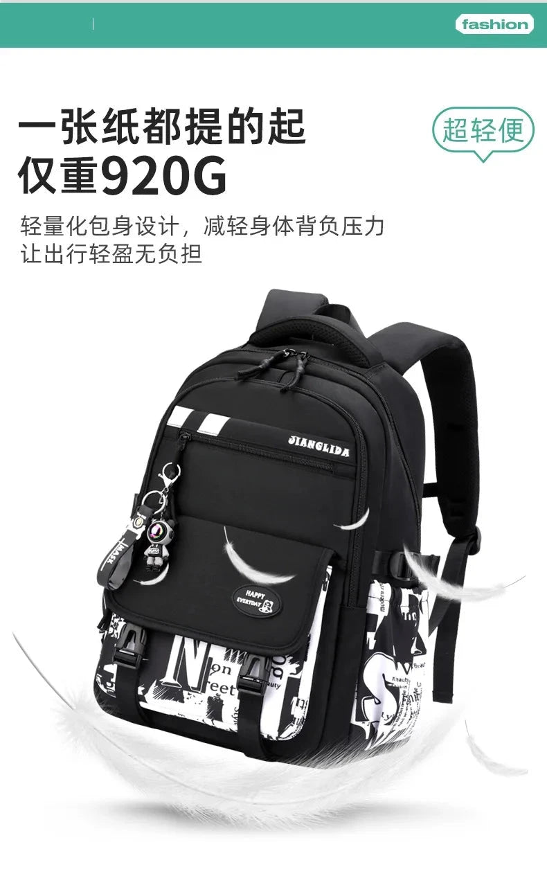 NEW Children Orthopedics School Bags Kids Backpack In Primary Schoolbag For Teenager Boys Waterproof Backpacks Book Bag mochila