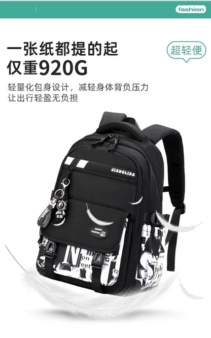 NEW Children Orthopedics School Bags Kids Backpack In Primary Schoolbag For Teenager Boys Waterproof Backpacks Book Bag mochila