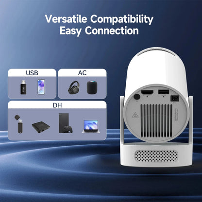 Magcubic HY300 Pro + Projector 4K 720P With 5W Speaker Android 11 8000 Lumens WiFi 6 BT5.4 Outdoor Video Home Theater Projector