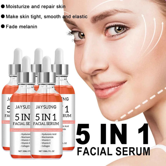1/3/5PCS 5 In 1 Facial Serum Fade Fine Lines Firming Skin Shrink Pore Moisturizing Brightning Hyaluronic Acid Retinol Face Serum