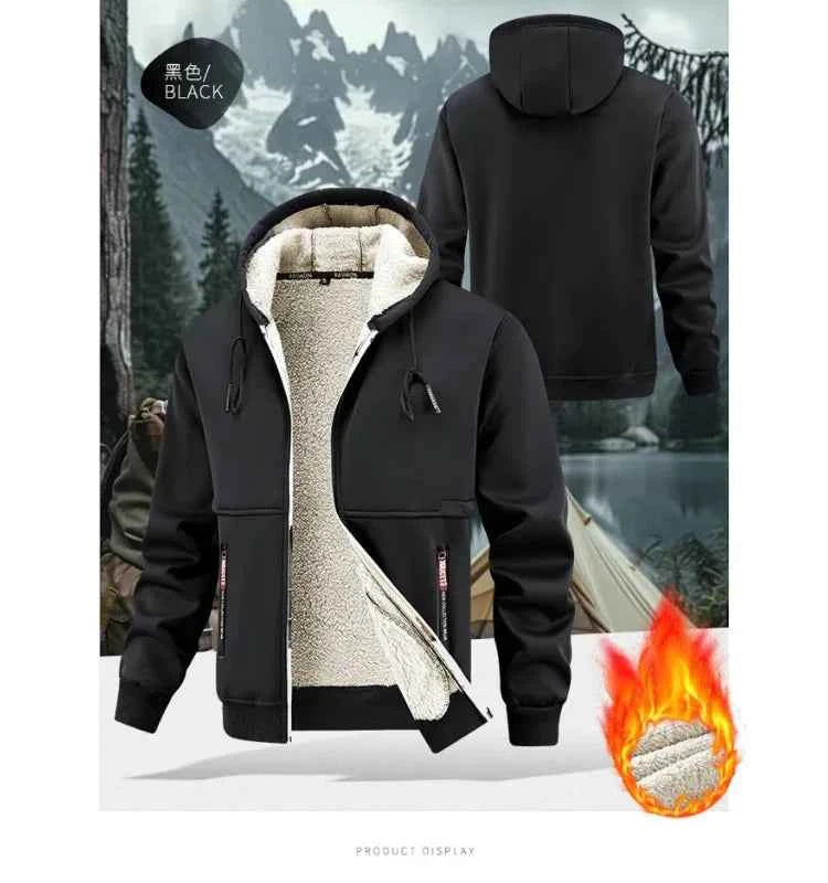 New Autumn and Winter Warm Jacket for Men, Thickened Lamb Wool, High-quality, Comfortable, Casual and Fashionable Jacket for Men