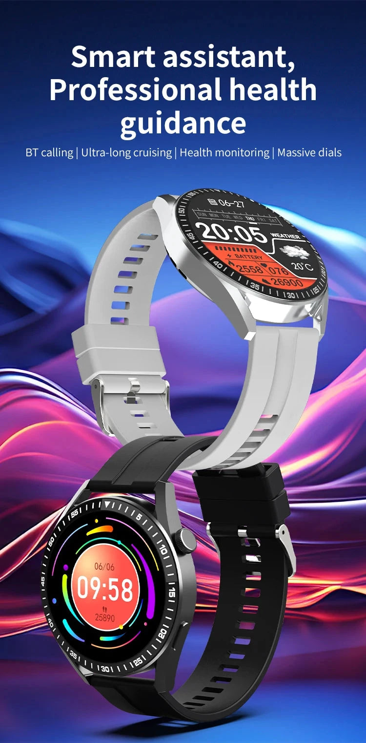 New For Men Women SmartWatch 1.61‘’ Amoled Phone Call Heart Rate GPS Tracker Sport Waterproof Smart Watch for IOS Android