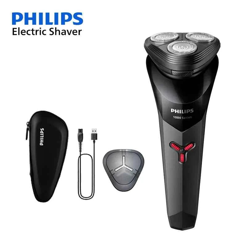 PHILIPS S1113 Electric Shaver USB Charge Stainless Steel PowerCut Blade Razor Triple Floating Head Men Fast Shave Beard Trimmer