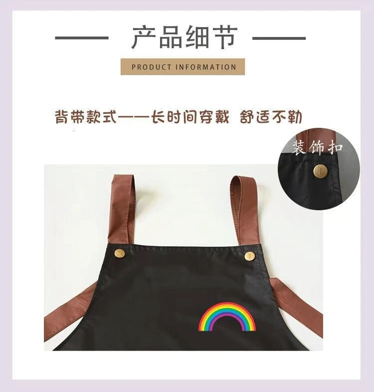 Waterproof and antifouling large pocket hotel restaurant coffee shop Western food Western pastry work clothes apron - AMULET RING STORE