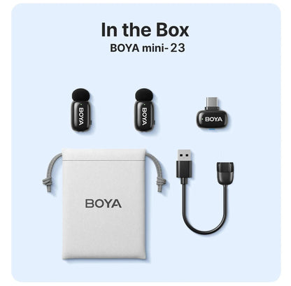 BOYA BOYA Mini Wireless Lavalier Microphone for iPhone 15/16 Android Phone USB-C Devices for Live Streaming Video Recording Vlog