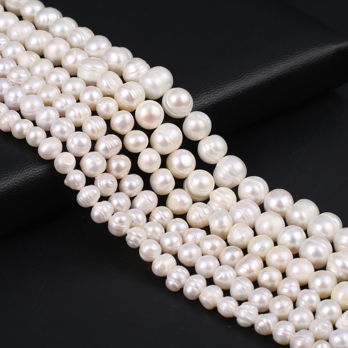 Natural Freshwater Pearl Beads Rice Round Shape Isolation Loose Beaded for Jewelry Making DIY Bracelet Necklace Accessories Gift - AMULET RING STORE