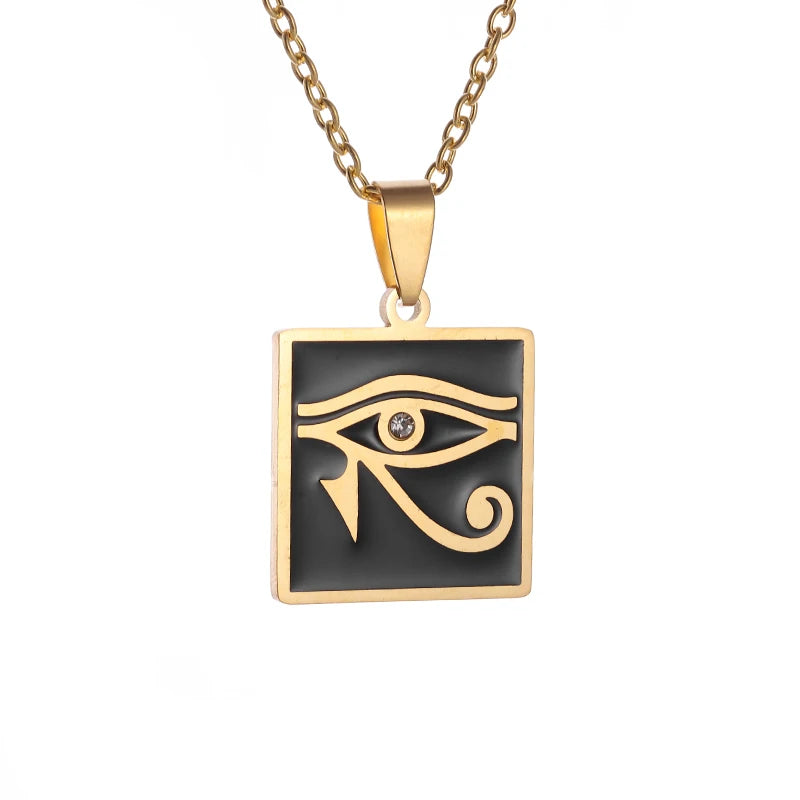 Eye of Horus Necklace Evil Eye Pendant Ancient Egypt Protection Necklace Jewelry Gift Men and Women Spiritual Amulets