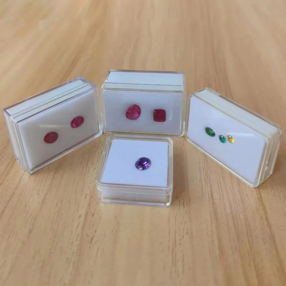 Loose Diamond Box Transparent Gemstone Storage Case Quality Pendant Beads Organizer Ring Earrings Gem Stone Gift Packaging Box - AMULET RING STORE