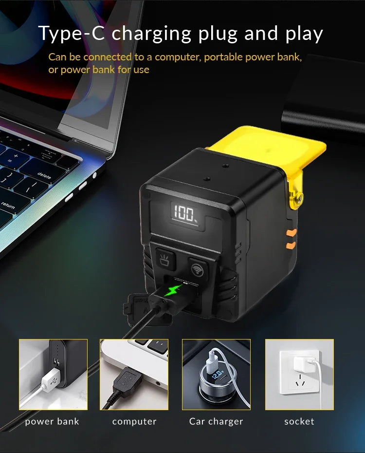 New Multifunctional Q05 MTB Bike Light Rechargeable Waterproof Remote Control White Red Blue LED Outdoor Cycling Birthday Gift - AMULET RING STORE