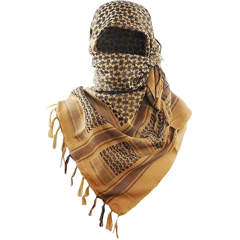 Keffiyeh Tactical Desert Scarf Wrap Shemagh Head Neck Arab Scarf Keffiyeh Scarf Wrap for Men And Women - AMULET RING STORE