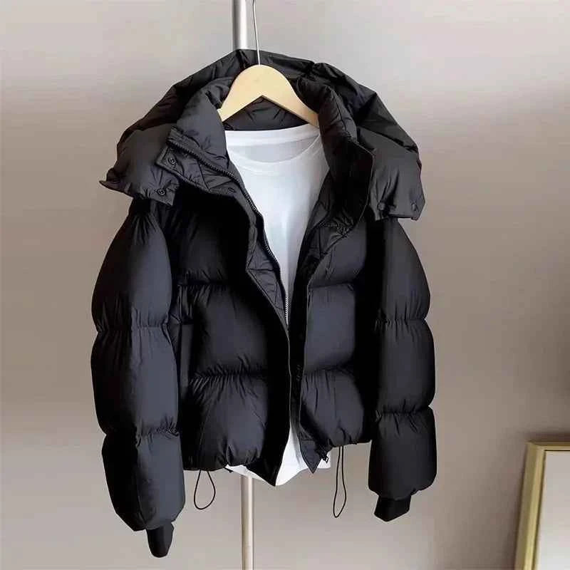 Women Hooded Puffer Coat New Winter Down Cotton Jacket Thick Warm Parkas Loose Casual Overcoat Padded Jacket Female Outerwear