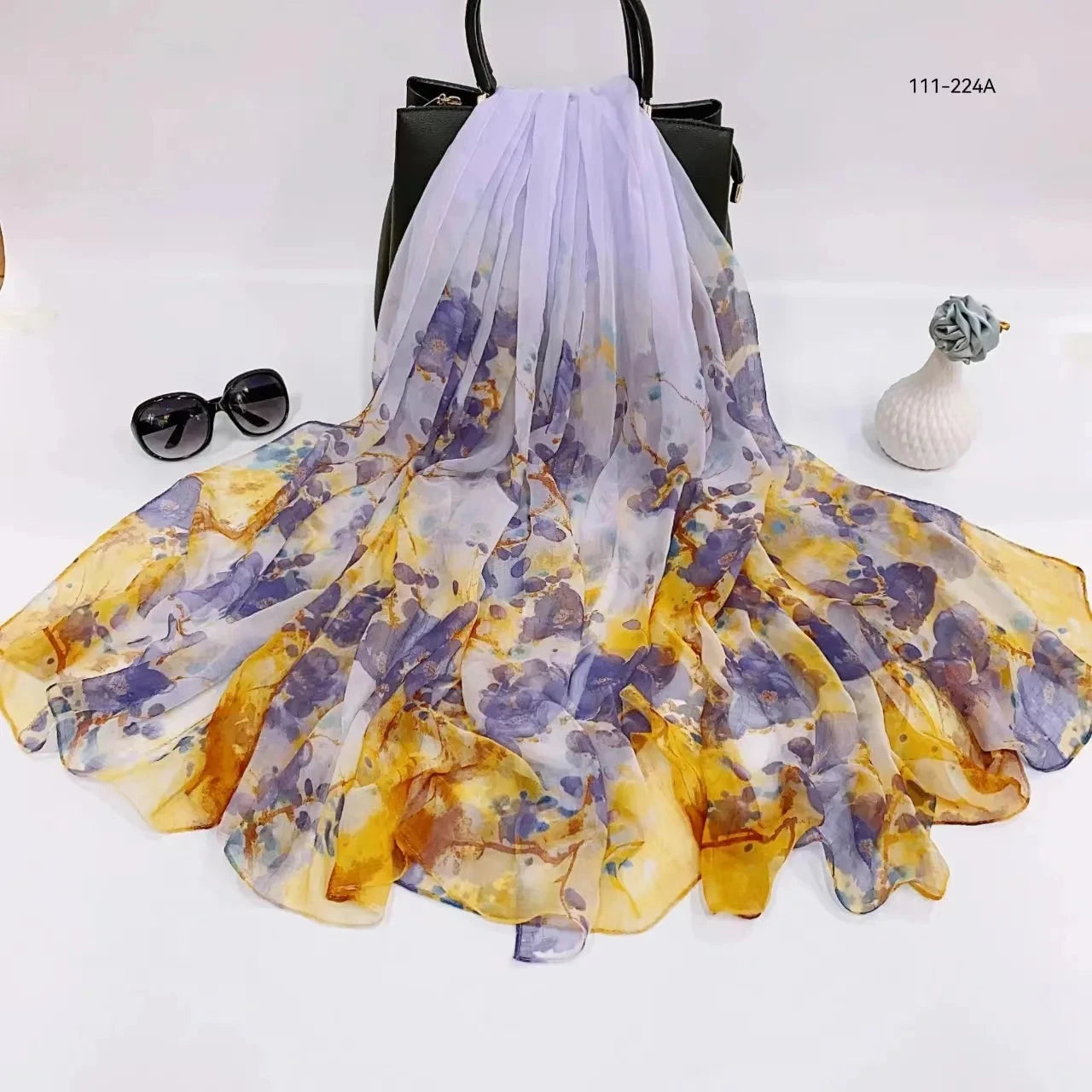 2025 Silk Scarf Women Hijab Pashmina Long Beach Stoles Shawl Wrap Headbands Spring Warm Scarves Bandana Ladies Neckscarf Foulard