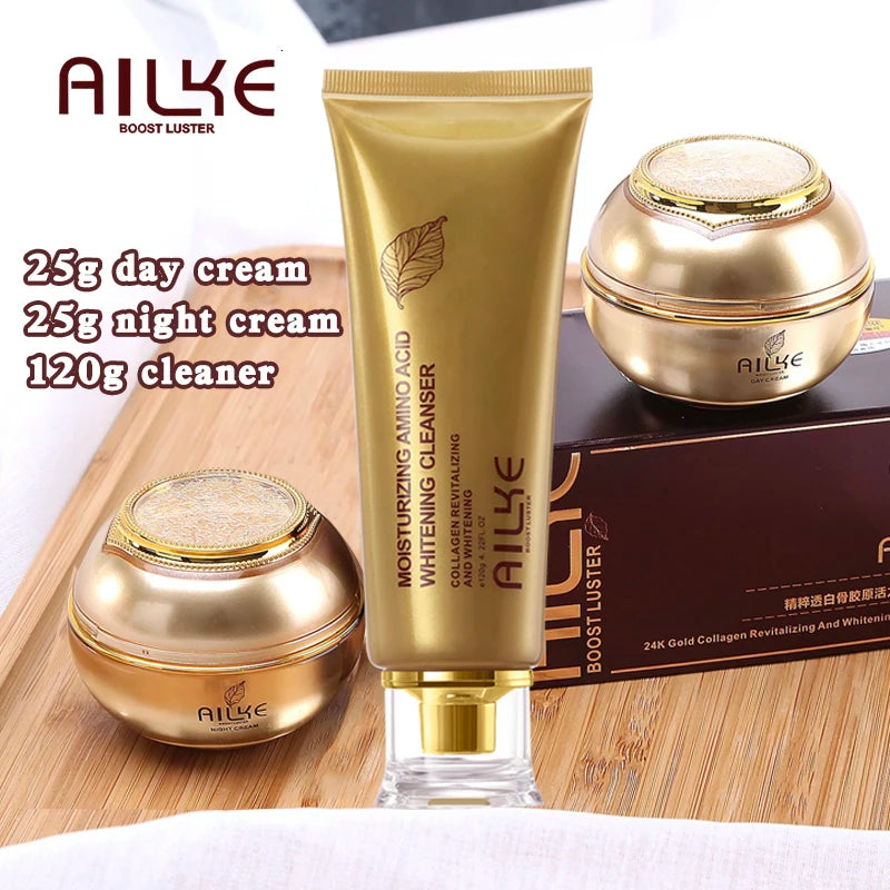 AILKE Whitening Skin Care Set, Reduce Wrinkles, Dark Spots, Anti-Aging, Women Wholesalers Beauty Cosmetics for All Skin Types - AMULET RING STORE