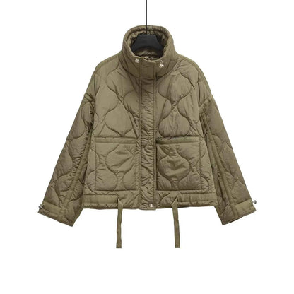Padded Coat American Retro High Neck Parkas Warm Woman Winter Coats Winter Parkas For Women Elegant Luxury Women's Coat
