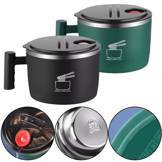 Ramen Bowl, Lunch Container,1000ml Large Thai Soup Bowls, Tableware with Phone Stand, Cereal Bowls for Home, Kitchen, Camping, - AMULET RING STORE